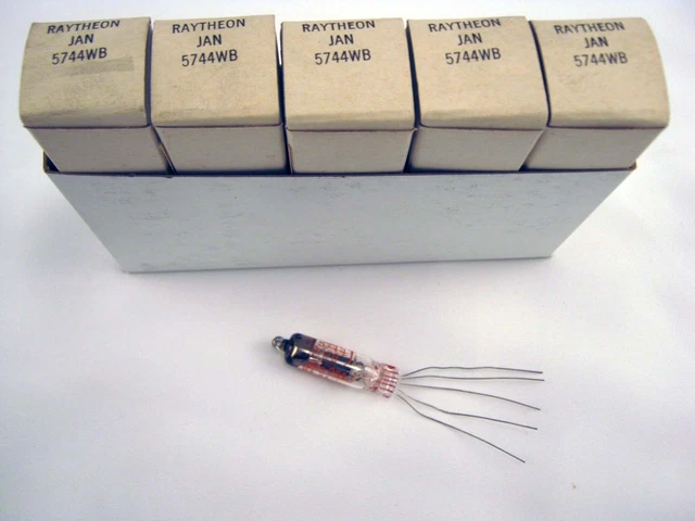 100 NOS RAYTHEON JAN 5744WB Subminiture Audio Radio Microphone