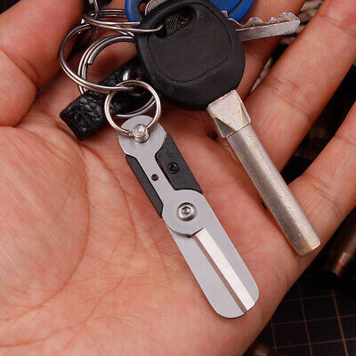 Gear Mini Scissor Spring Load Detachable Pocket Keychain Multi Tool Survival