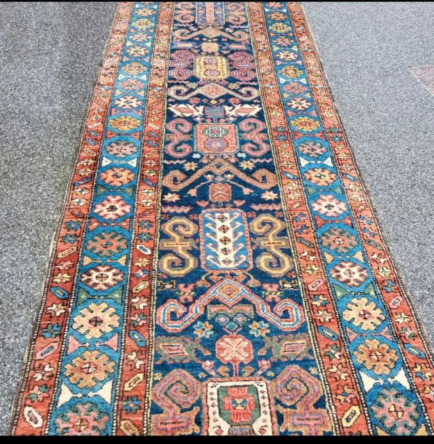 Teppich Handgeknüpft Serawan/Serapi Orientteppich 580 x 95 cm Perserteppich Alt