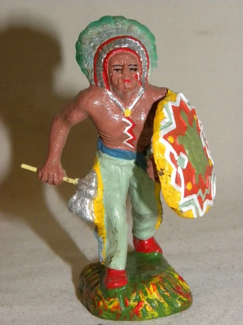Figurine Durso - Sorcier Indien Danse Chialu - Composition ELASTOLIN NB - Belgique