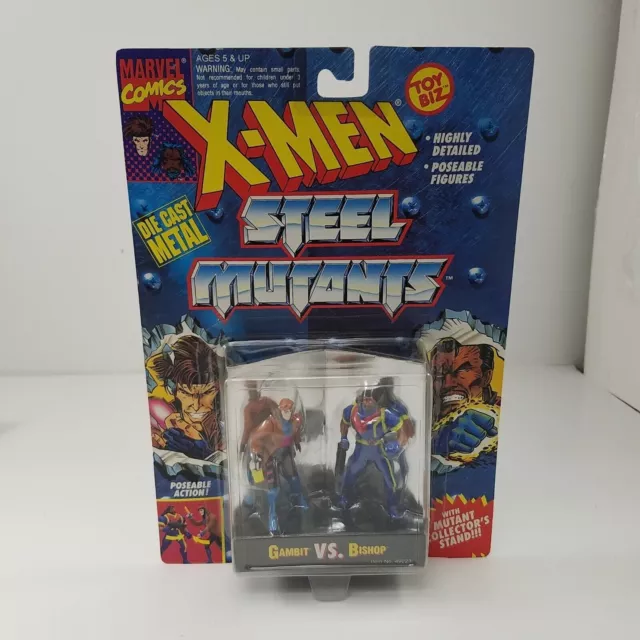  X-MEN Steel Mutants Gambit vs. Bishop TOY BIZ 1994 Marvel
