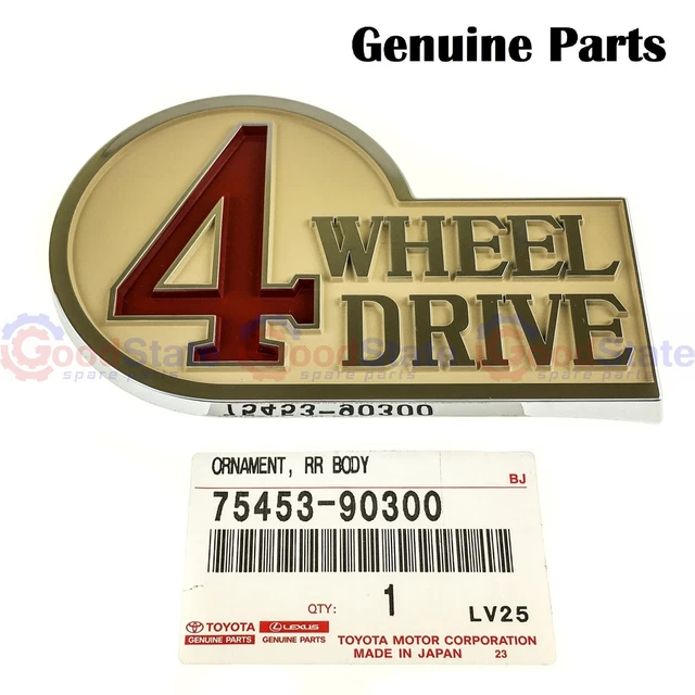 thumbnail image 2 of Genuine Toyota LandCruiser 80 Series 'Full Time 4WD' Emblem Badge Decal – OEM 7543160060 2 of 6