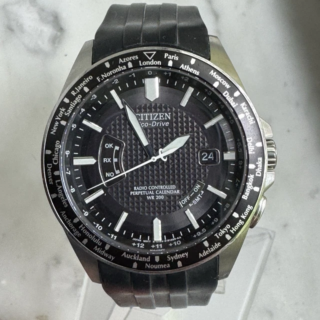 CITIZEN ECO DRIVE RADIO Controlled Perpetual Calendar Mens Watch W/New
