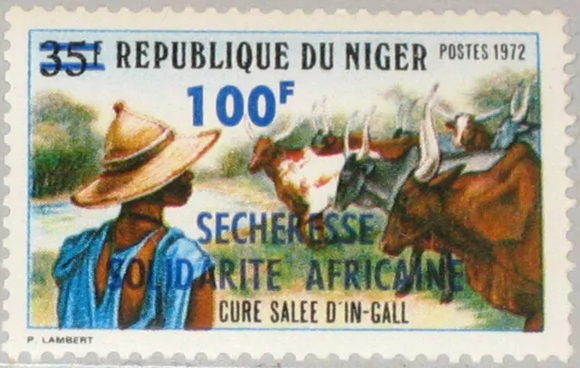 NIGER 1973 394 282 African Solidarity Drought Emergency ovp Dürre Solidarität **