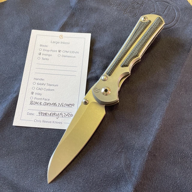Chris Reeve large Inkosi Insingo Micarta Glass Blasted