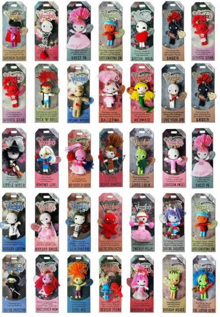 Watchover VOODOO Collectible String Doll Keychain New on Card -- You Pick Style