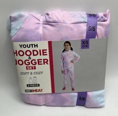 Girls Size XS(5/6) 32 Degrees 2-Piece Hoodie & Jogger Set Outfit Heat Retention