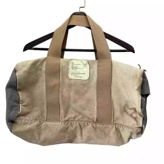 Mens Military GYM American Eagle Outfitters Luggage Bag Vintage Duffle Canvas