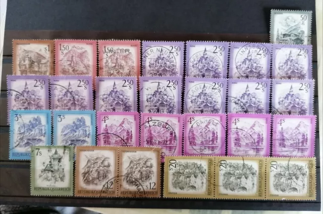 Lot Briefmarken Österreich, gestempelt