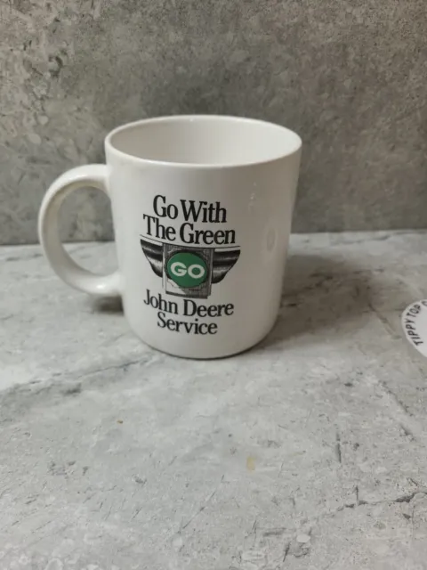 John Deere Service Coffee Cup Mug Go With The Green  Tractor Vintage