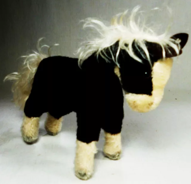 Pferd - Pony  von  Steiff - mit Knopf, ohne  Fahne,   Höhe 16  cm wohl 1960er