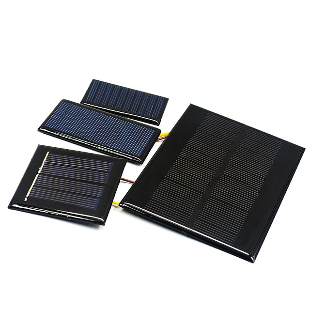 Lot De 6 Mini Panneaux Solaires Polycristallins 3V 0,27W 90mA – 62x36 Mm, Pour Projets DIY Et éducatifs