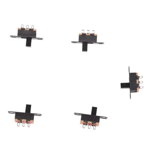 5 Pcs 50V 0.5A 3 Pin 2 Position On/OFF 1P2T SPDT Slide Switch 3 Pin X8X7X7