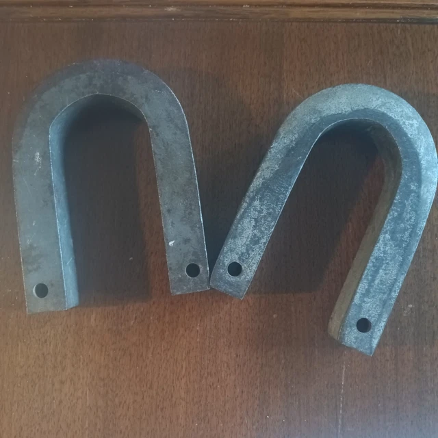 Two U Bolt Magnets Hardware Industrial Farm Rustic Vintage Set Of 2 4" X3"