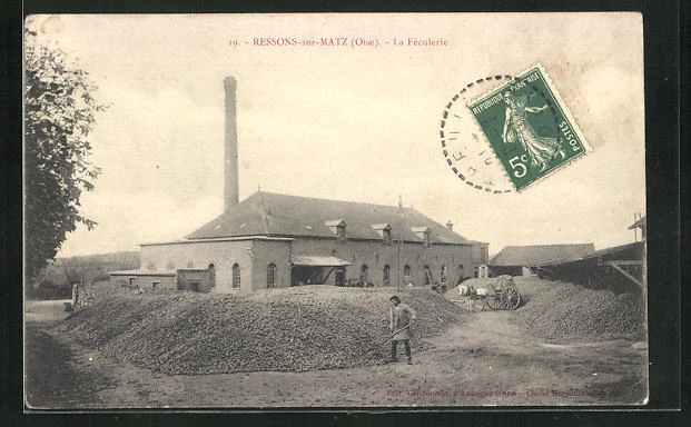 CPA Ressons-sur-Matz, La Féculerie