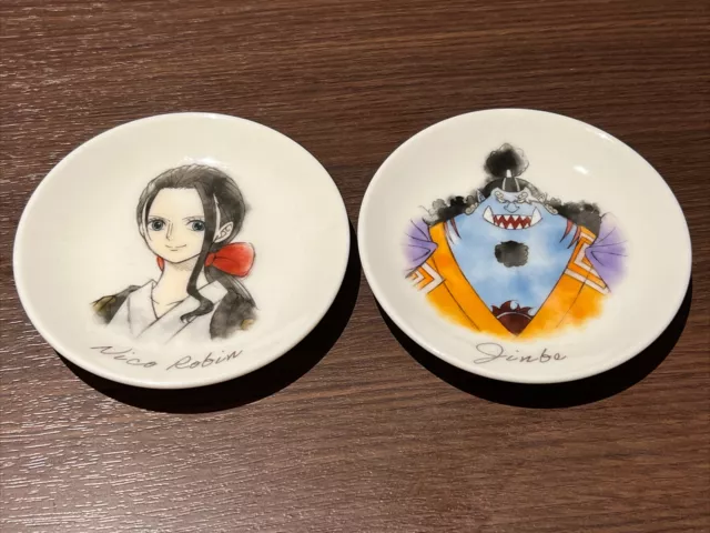 One Piece Ichiban Kuji L Prize Vol.100 Anniversary Plates (Nico and Jinbe)