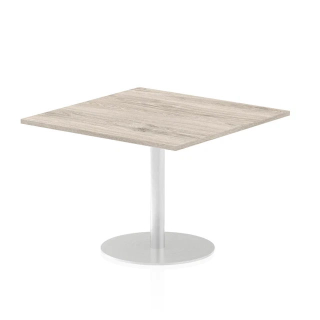 Dynamic Italia 1000Mm Poseur Square Table Grey Oak Top 725Mm High Leg ITL0357