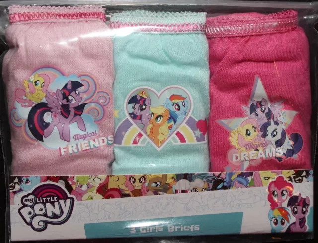 Job Lot 10 x BRAND NEW & SEALED Girl's Official MY LITTLE PONY Packs of 3 Briefs