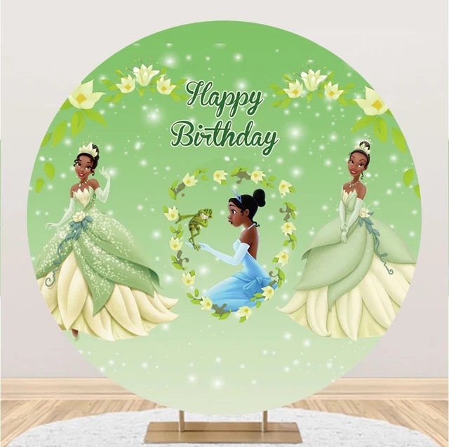 Round Princess Background ROUND BACKDROP GREEN Princess Girls Photo Birthday Background Party ...