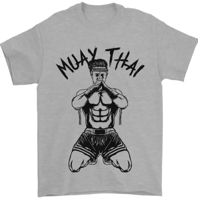 T-shirt da uomo Muay Thai Fighter arti marziali miste MMA 100% cotone