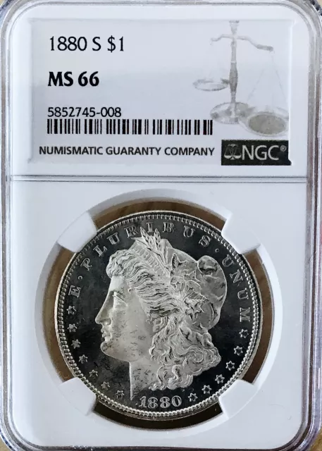 1880 S Morgan Ngc Ms66**Spectacular Mirrors! Looks Ultra Proof Like Pq+  Nr #503