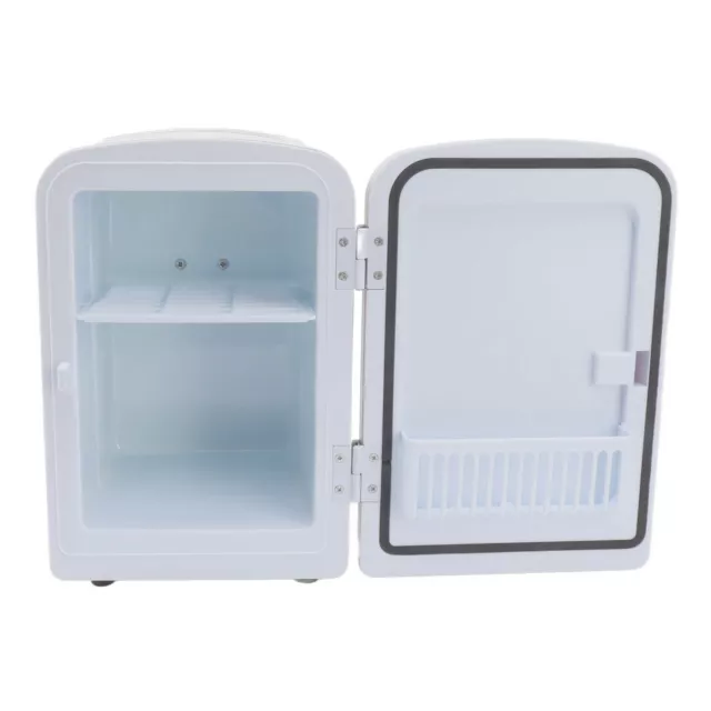 (Weißer US-Stecker)Mini-Kühlschrank 4L Portable Cooler Warmer Personal Refrig FR