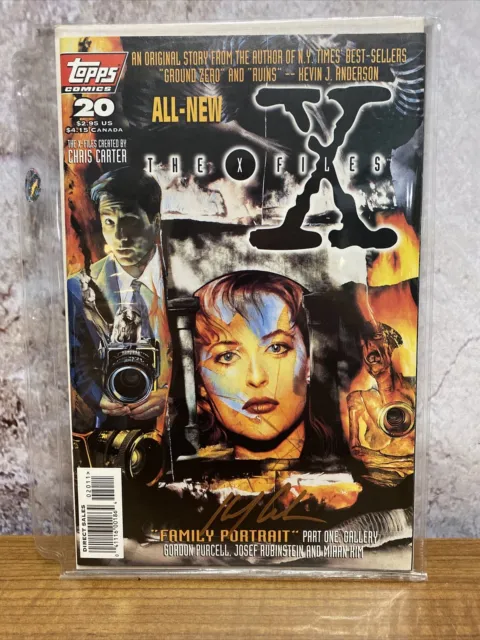 SIGNED Autographed Kevin Anderson COA The X-Files Comic #20 - 21 1996 Topps F1