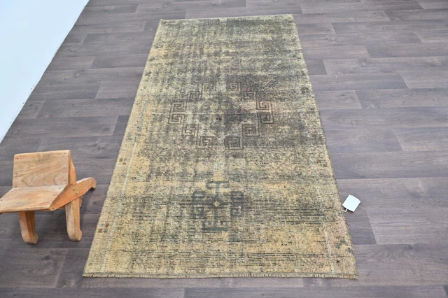 Oushak Turkish Vintage Rug 6x9 Kilim Rug Anatolian Handmade Boho Decor GRAY