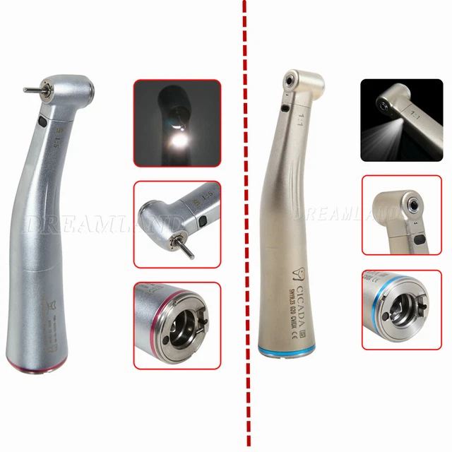 Inner Dental Fiber Optic Contra Angle 1:1 1:5 Handpiece fit NSK Sirona UK