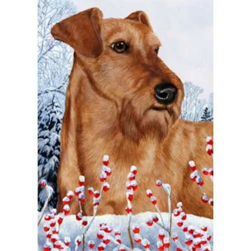 Winter Garden Flag - Irish Terrier 152201