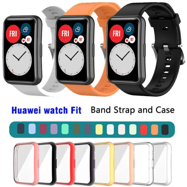 For HUAWEI Watch Fit Smart Watch Watchbands Full Coverage Band Sport Strap Case