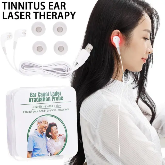 Tinnitus Ear Therapy LLLT Irradiation Physiotherapy Otitis Earplug FAST M2R6
