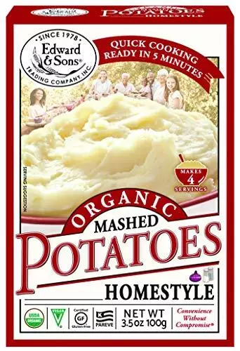 Edward & Sons Organic Mashed Potatoes Home Style 3.5 Ounce Boxes Pack of 6