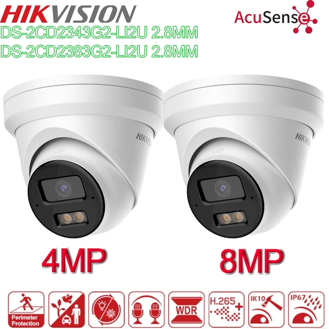 HIKVISION 4MP/8MP IP Camera Acusense 2Mic Smart Hybrid Light Face ...
