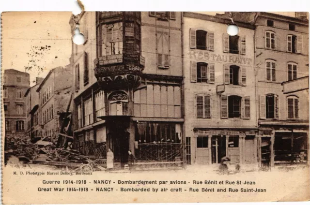 CPA Nancy-Aircraft Bombardment-Rue Bénit et Rue St Jean (186920)