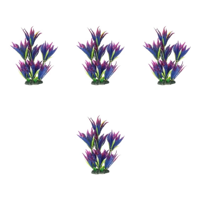 Set of 4 D'eau Décorative Feuilles Vertes Sous L'eau Plantes Artificiel