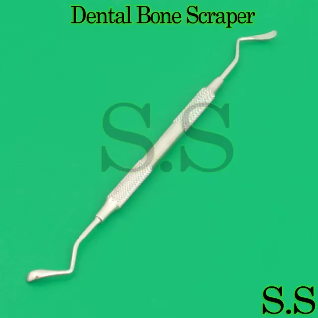 3× Bone Scraper Curved Blade Dental Grafting Surgical Implant Instrument