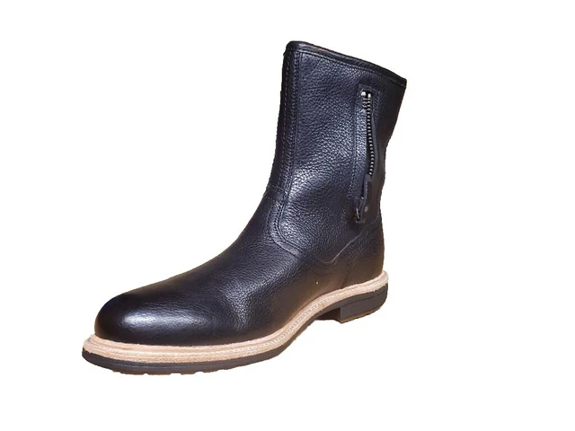 UGG AUSTRALIA JAREN Leather Biker Buckle Moto Boots 1018724 Black Men s size 8.5 85.00 PicClick
