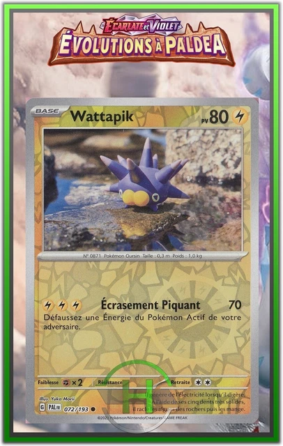 Wattapik Reverse - EV2:Évolutions à Paldea - 072/193 - Carte Pokémon FR Neuve
