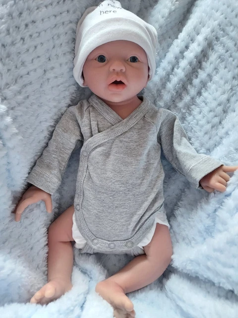 Poupée bébé Reborn en Silicone - Levi - 49 cm - Vêtements remplaçables - Peau 3D - Jeux - Jouets