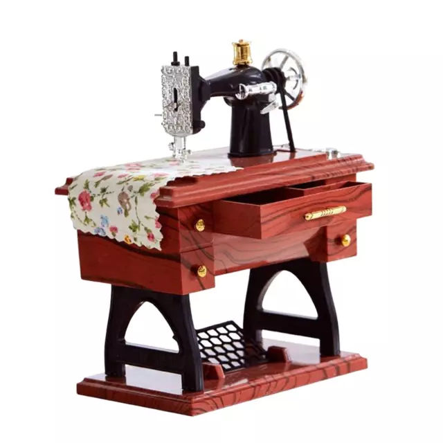 1pc Sewing Machine Music Box Vintage Singer Case Cupboard Table Desk 3