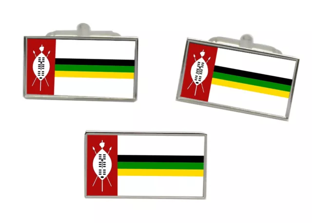 Kwazulu (Südafrika) Flagge Manschettenknopf Und Krawattennadel Set