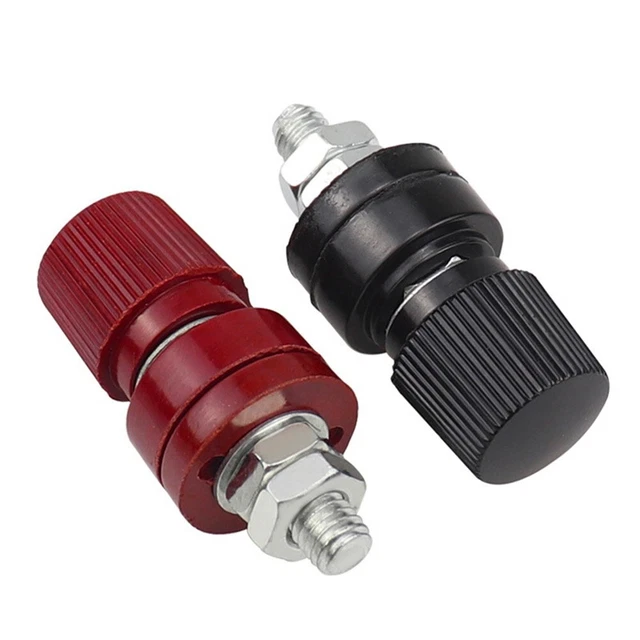 Red and Black Copper Audio Binding Post Connector 1pcs Male Screw Type 6MM