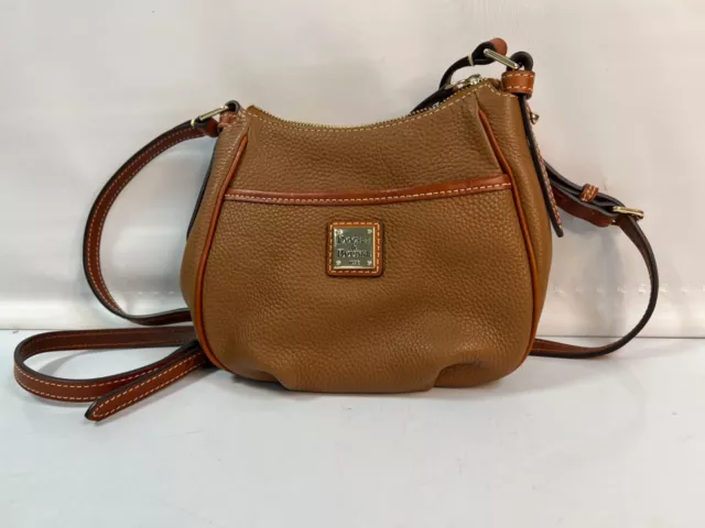 Caramel Dooney & Bourke Pebble Leather Mini Margot Crossbody New with NDB