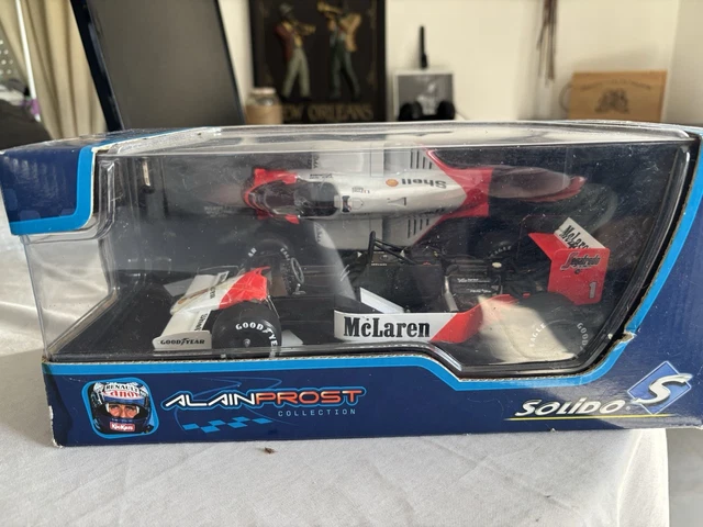 Solido 1/18 - McLaren F1 MP4/2B D'Alain Prost - Édition 1985 (rouge/blanc) - Occasion