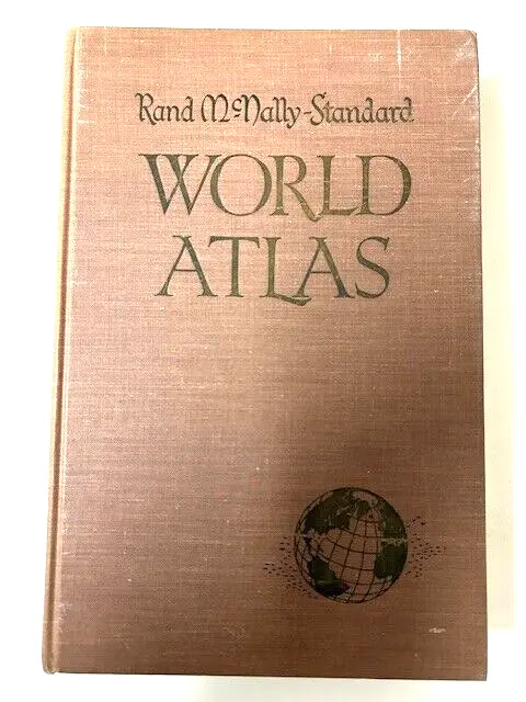 Rand McNally-Standard 1960 World Atlas Hardcover- FREE shipping
