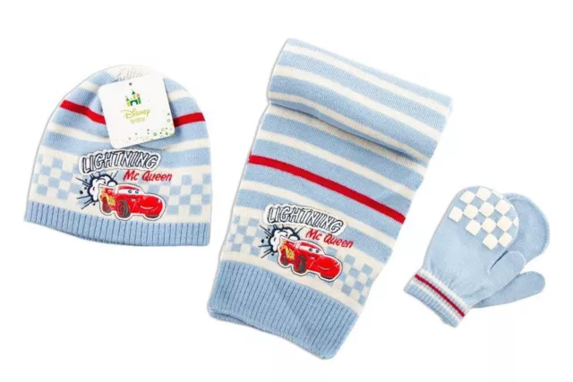 Ensemble bonnet, écharpe et gants Mc Queen Cars Disney 50 cm