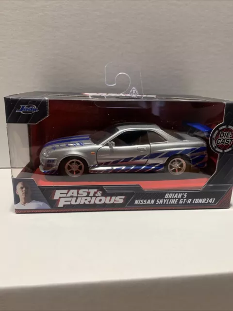 Bnib Jada Fast & Furious Rare Car Brians Nissan Skyline Gt-R 1:32