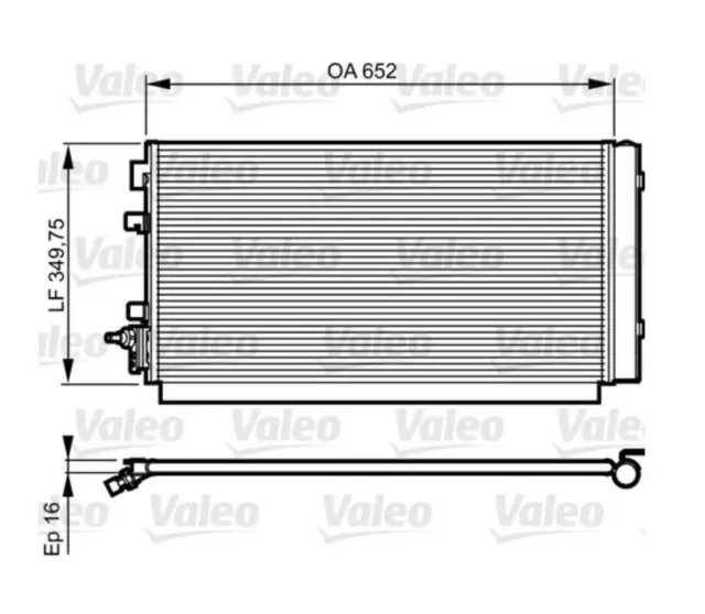 Condensatore Radiatore Aria Condizionata Per Renault Megane 3 (2010>)