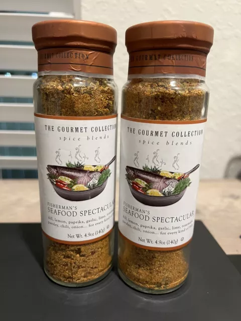 2 Pack New The Gourmet Collection SEAFOOD SPECTACULAR Spice Blend 4.9 oz 8/2026